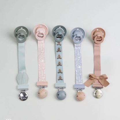Pacifier Clip Wood - Sunrise Blue