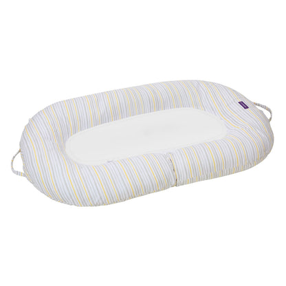 Mum2Me Maternity Pillow & Baby Pod - Grey /Yellow Stripes