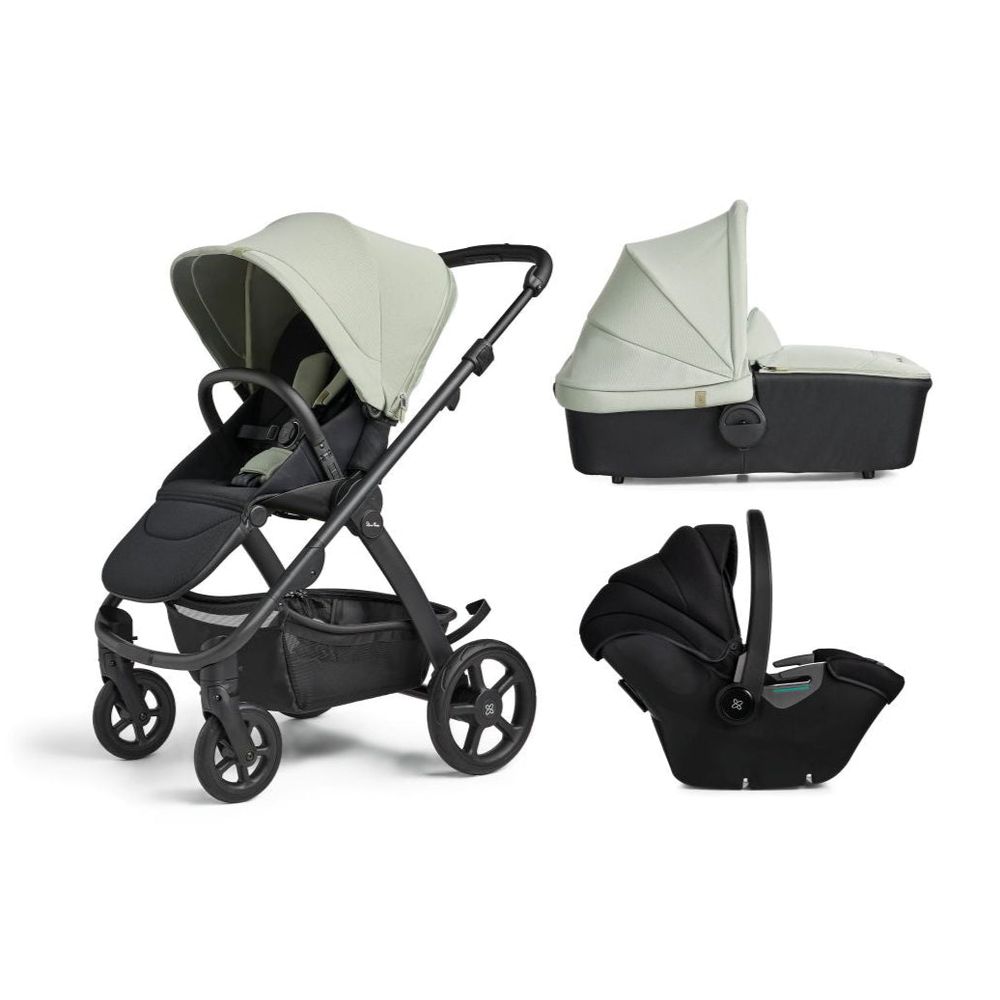 Tide Stroller, Seat Unit With Carrycot - Sage/Black
