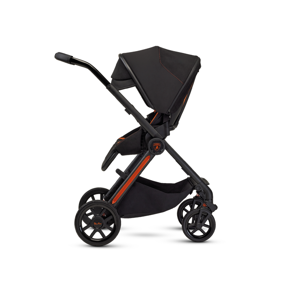 Lamborghini Reef Al Arancio Stroller With Carrycot - Black