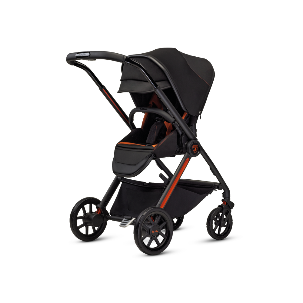 Lamborghini Reef Al Arancio Stroller With Carrycot - Black