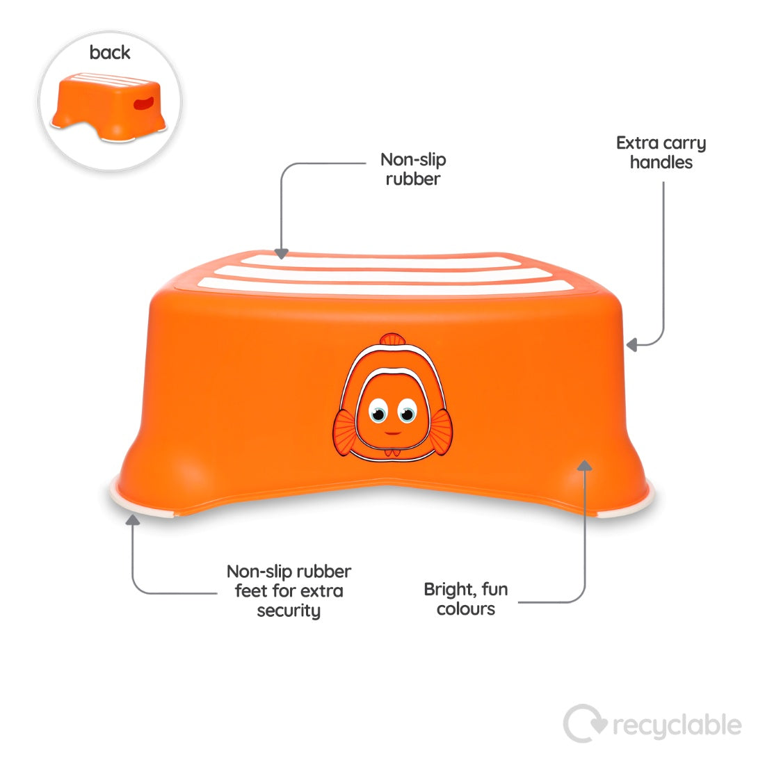 My Carry Potty, Trainer Seat & Step Stool- Clownfish