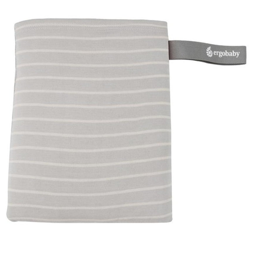 Aura Sustainably Sourced Knit Baby Wrap Grey Stripes