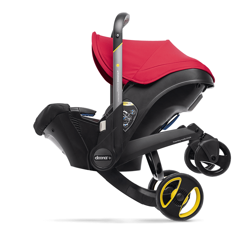 Doona+ Infant Car Seat - Flame Red Free Sunshade Extension Black