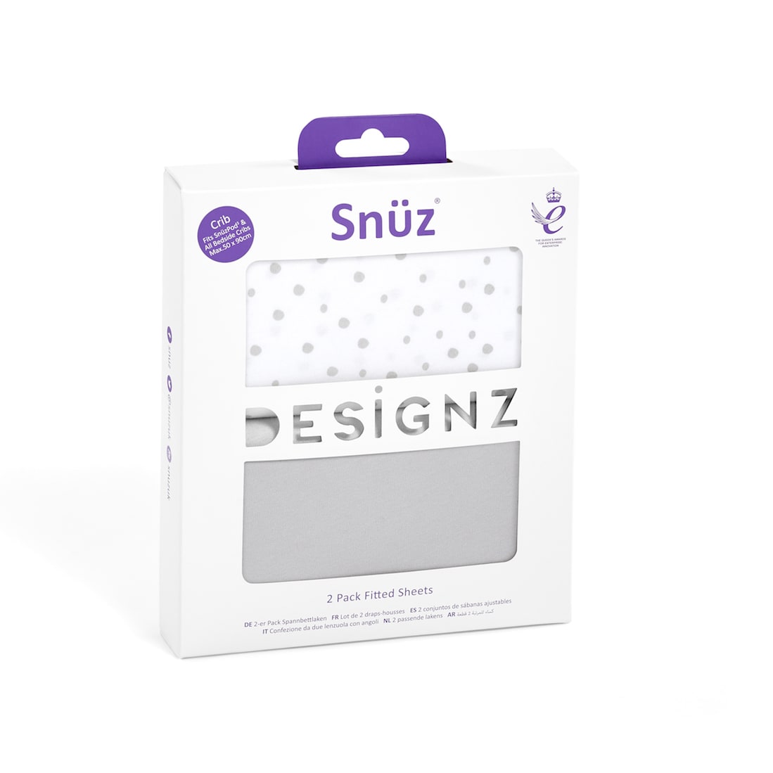 2 Pack Crib Fitted Sheets - Rose Spot