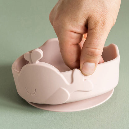 Silicone Stick&Stay Bowl & Baby Spoon Wally Powder