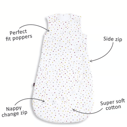 SnuzPouch Sleeping Bag, 1.0 Tog - Multi Spot, 0-6M