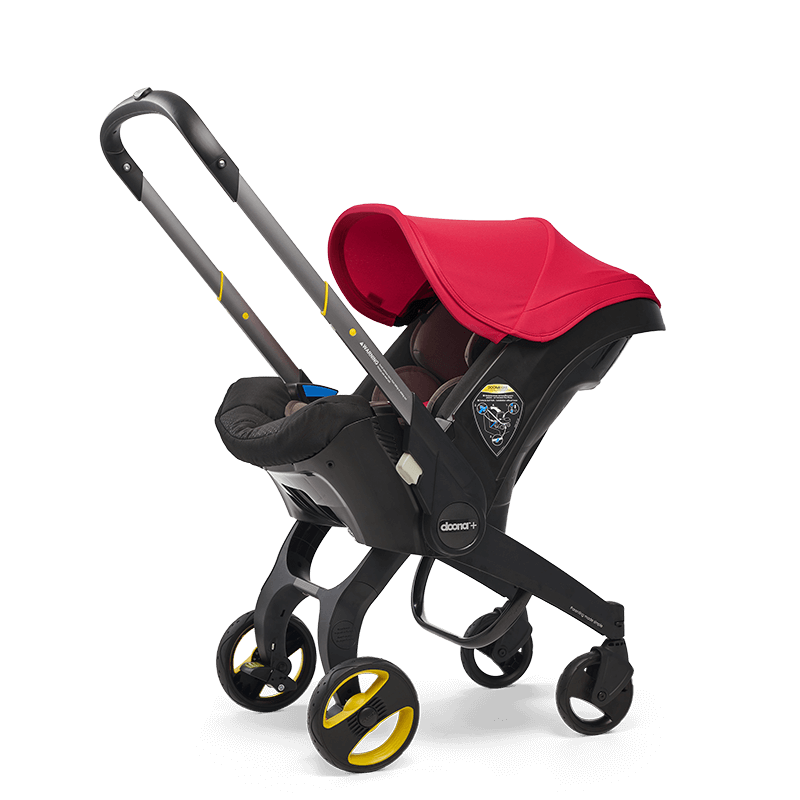 Doona+ Infant Car Seat - Flame Red Free Sunshade Extension Black
