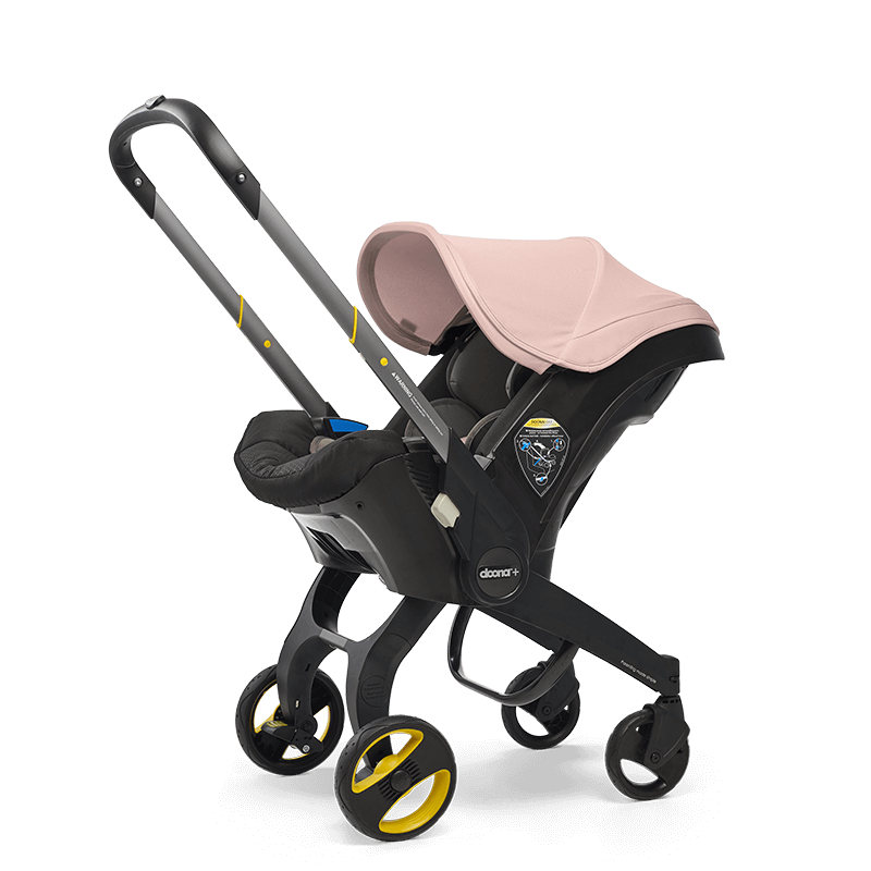 Doona+ Infant Car Seat - Blush Pink Free Sunshade Extension Black