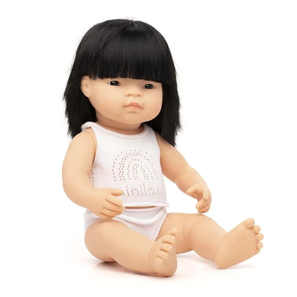 Miniland -Baby Doll Asian -Girl 38CM (باللغة الإنجليزية)