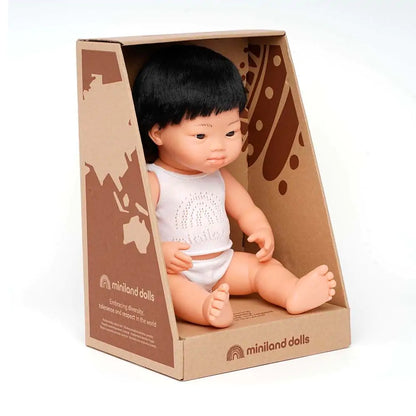 Baby doll asian boy with Down Syndrome 38cm