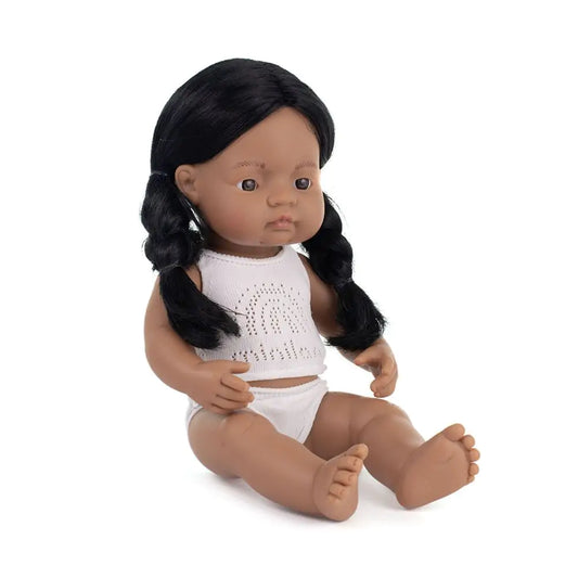 Baby Doll Native American Girl 38 cm