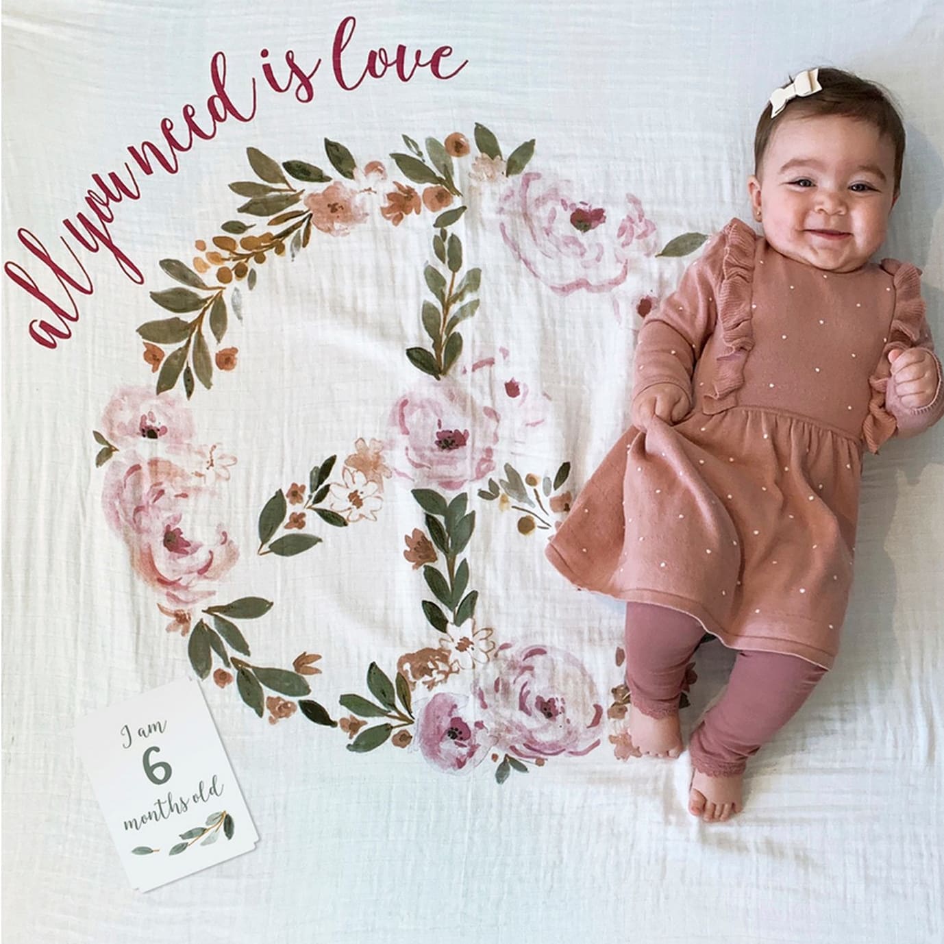 Baby's First Yearª  Milestone Blanket & Cards Set -  All You Need is Love