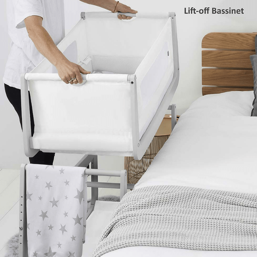 SnuzPod4 Bedside Crib - Haze Grey