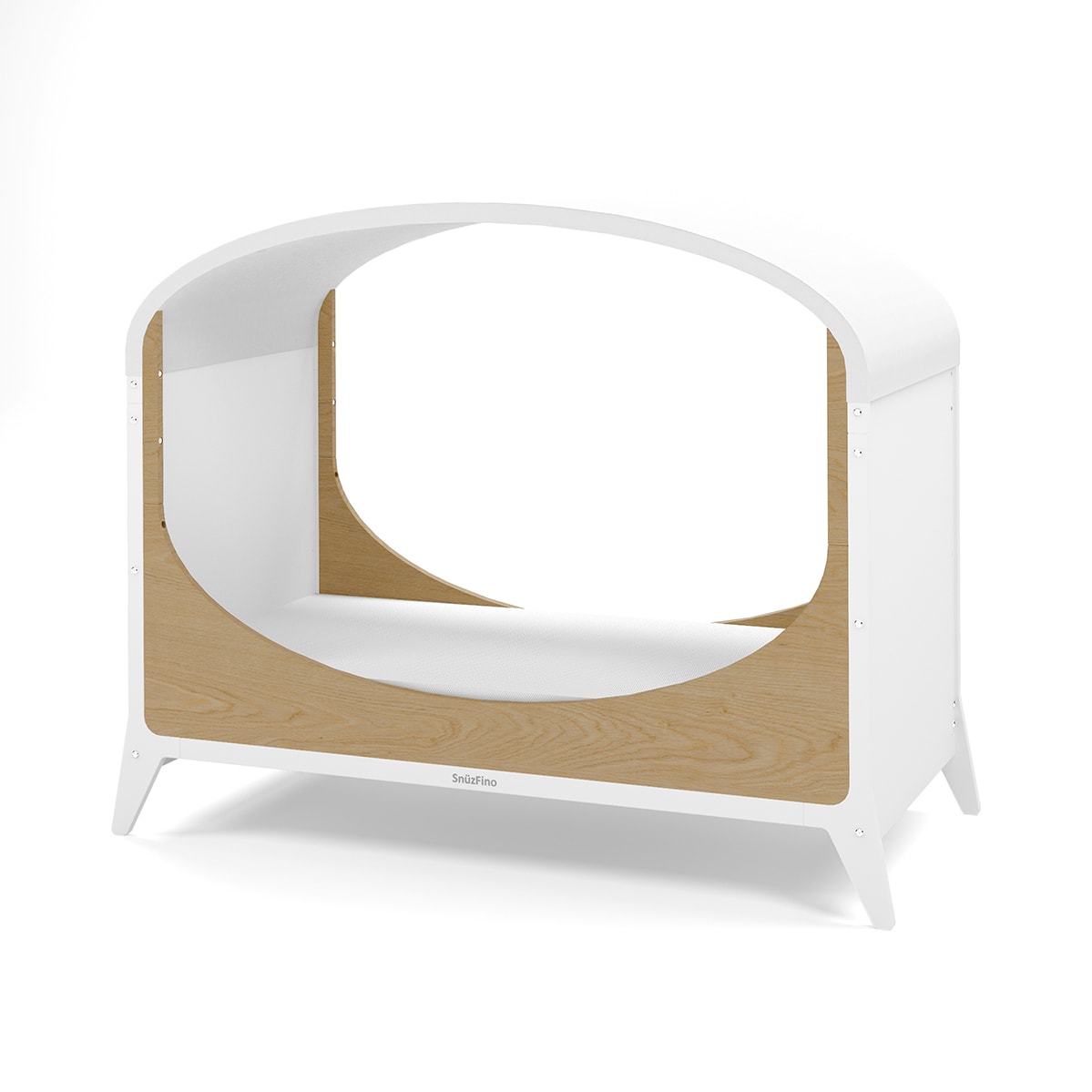 SnuzFino Cot Bed - White Natural