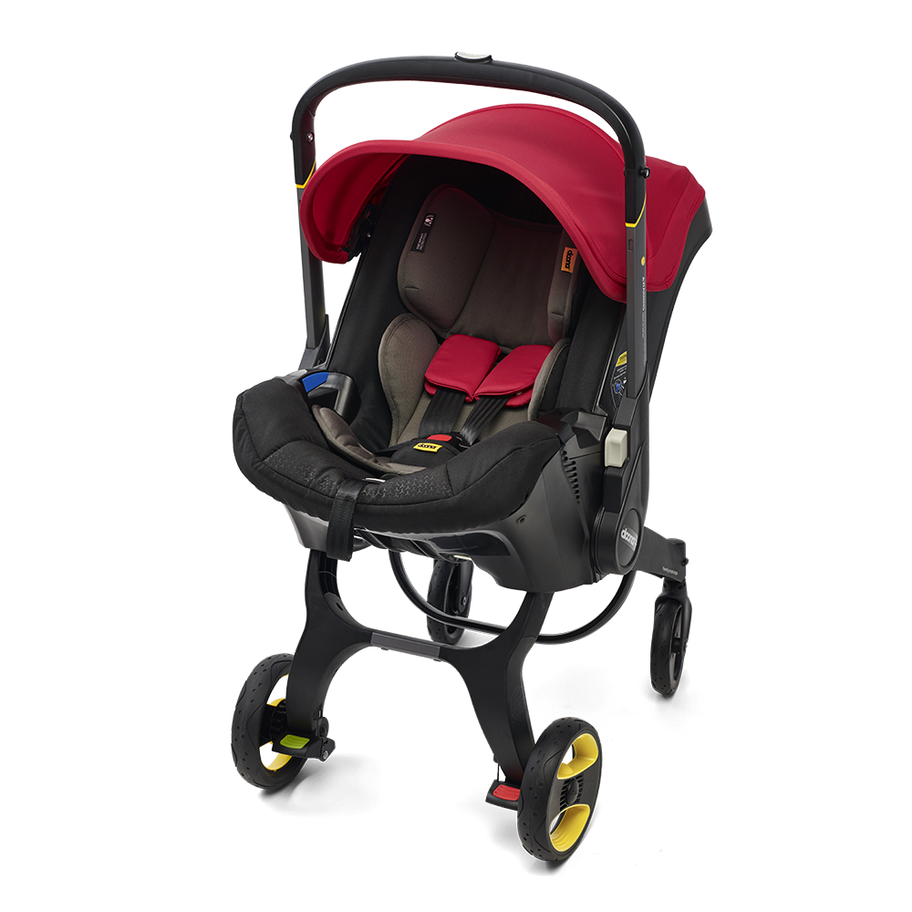 Doona+ Infant Car Seat - Flame Red Free Sunshade Extension Black