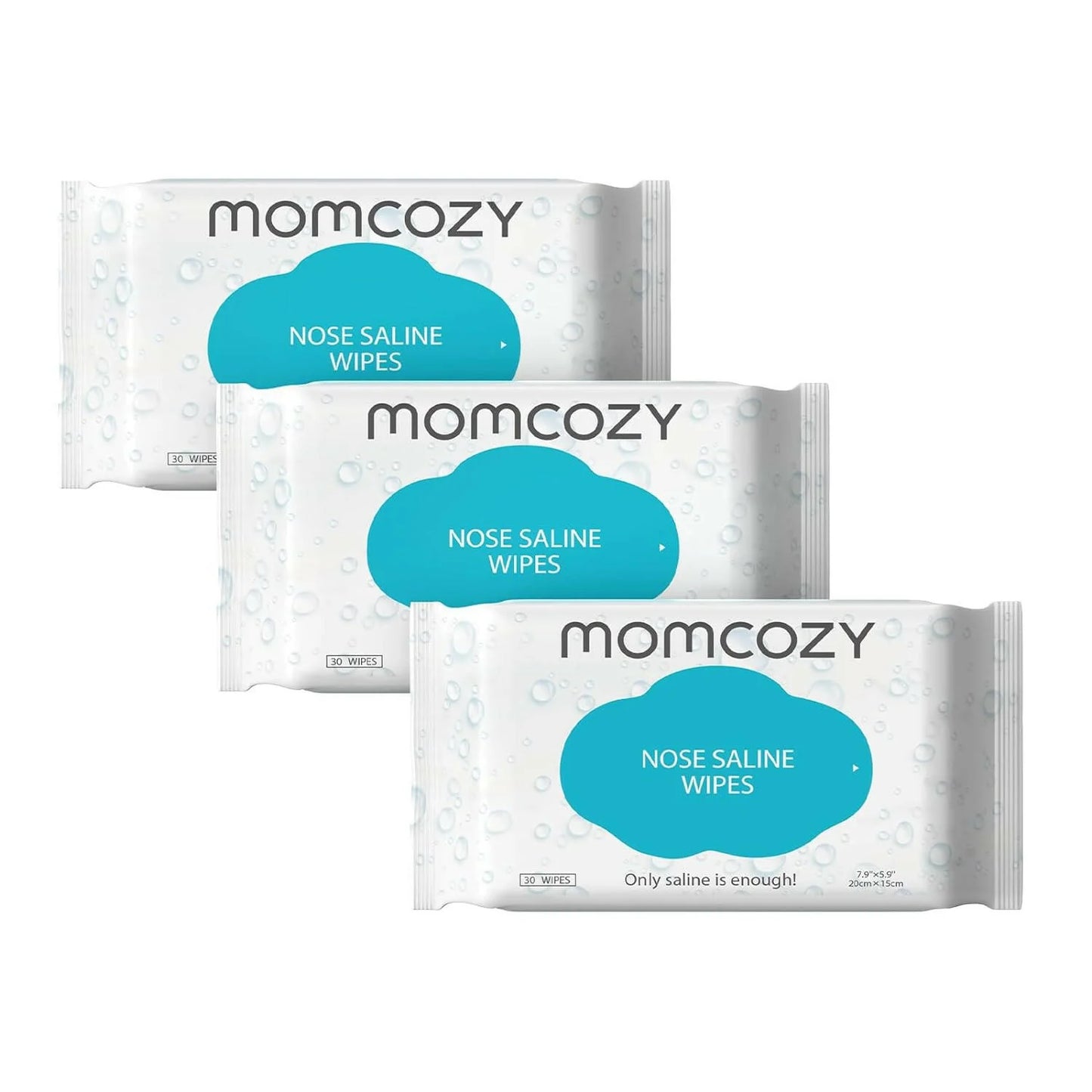 Momcozy Nose Saline Baby Wipes 360 Count (Packs of 12)