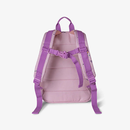 Purple backpack on a white background
