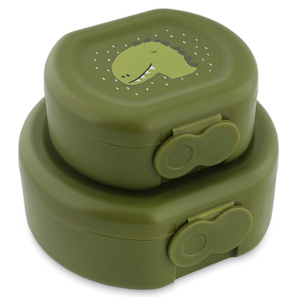 Snack box with clip - 2pcs - Mr. Dino