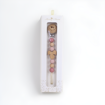 Autumn Pacifier Clip Pink