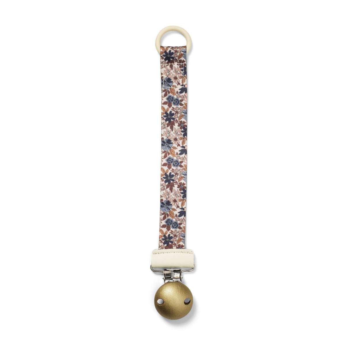Pacifier Clip Wood - Blue Garden