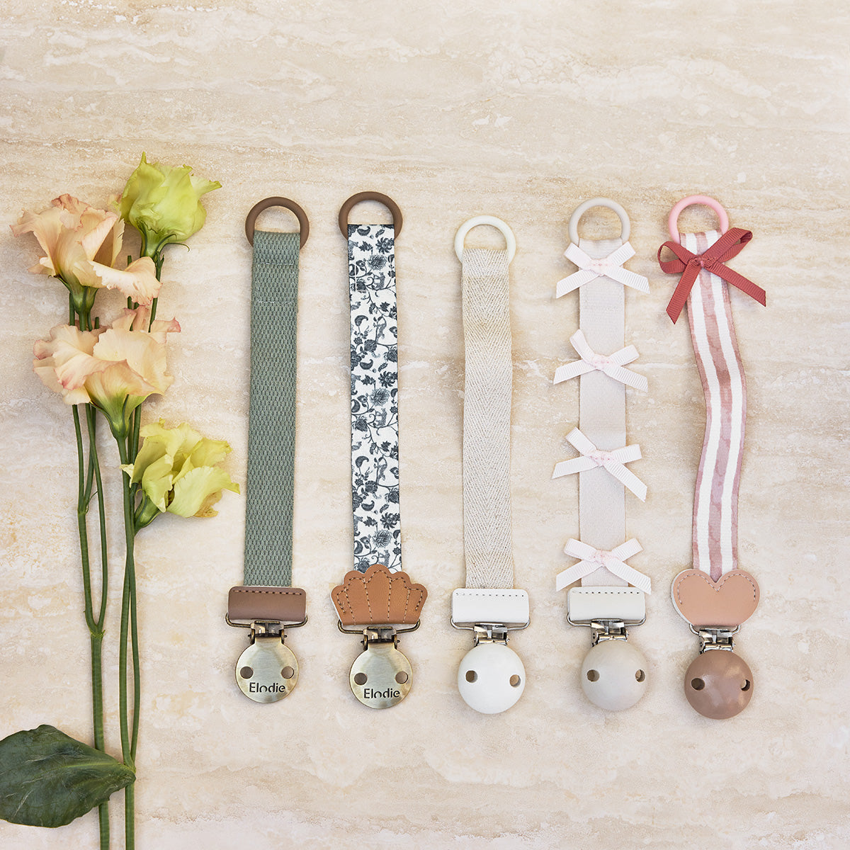 Pacifier Clip Wood - Candy Stripes