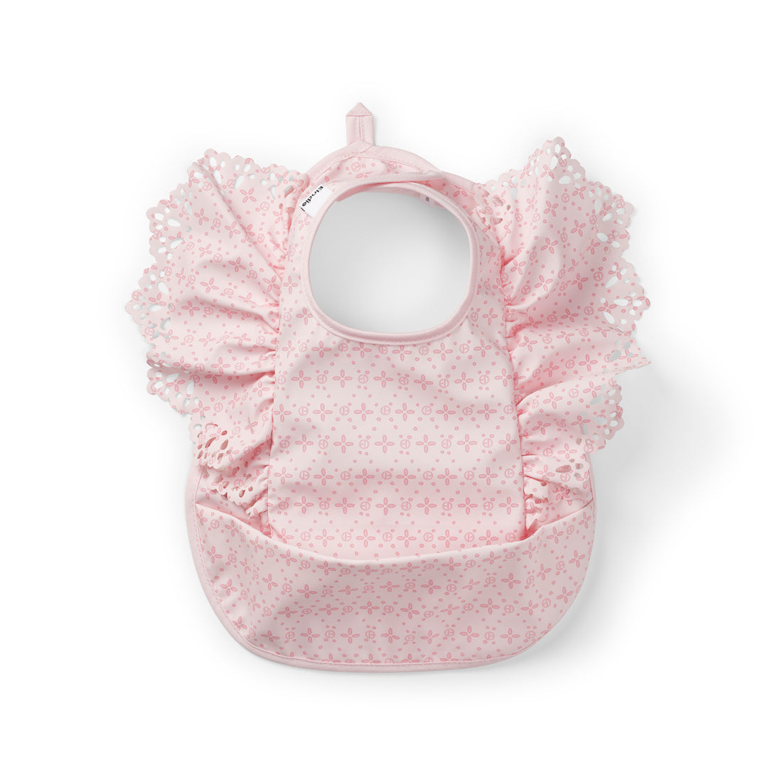 Baby Bib - Embroidery Anglaise Pink