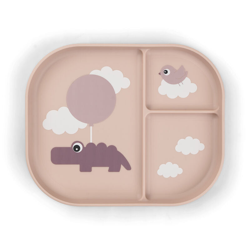 Foodie Compartment Plate Happy Clouds Powder
