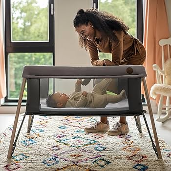 Iris Travel Cot Beyond Graphite Eco