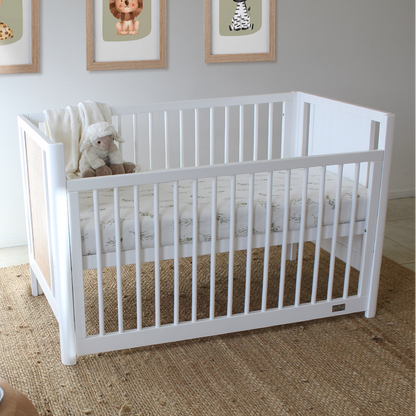 Aliya Cot - White/Natural