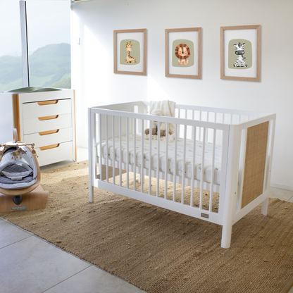 Aliya Cot - White/Natural