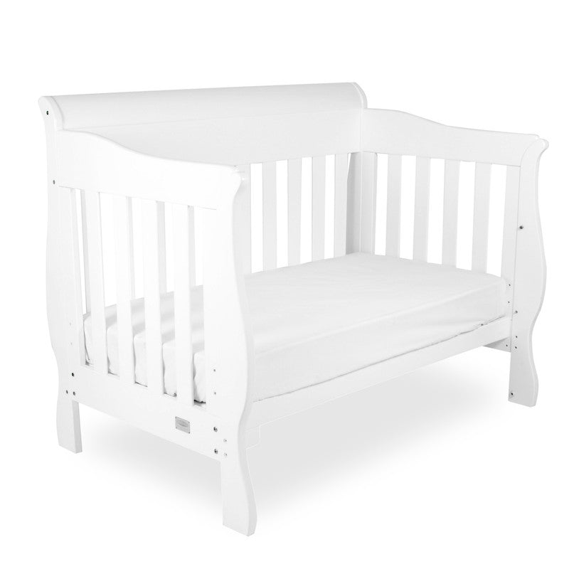 Amani Sleigh Cot - White