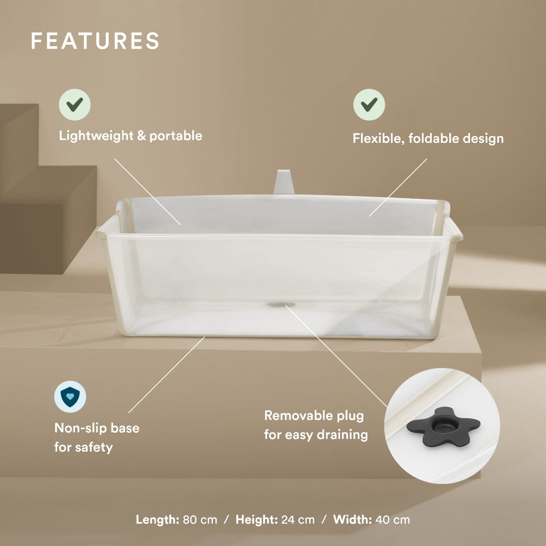 Stokke Flexi Bath X Large Sandy Beige