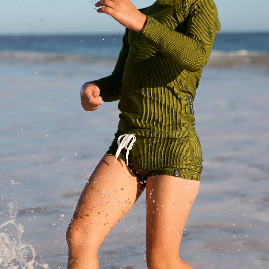 Pesto Ribbed Swimshorts