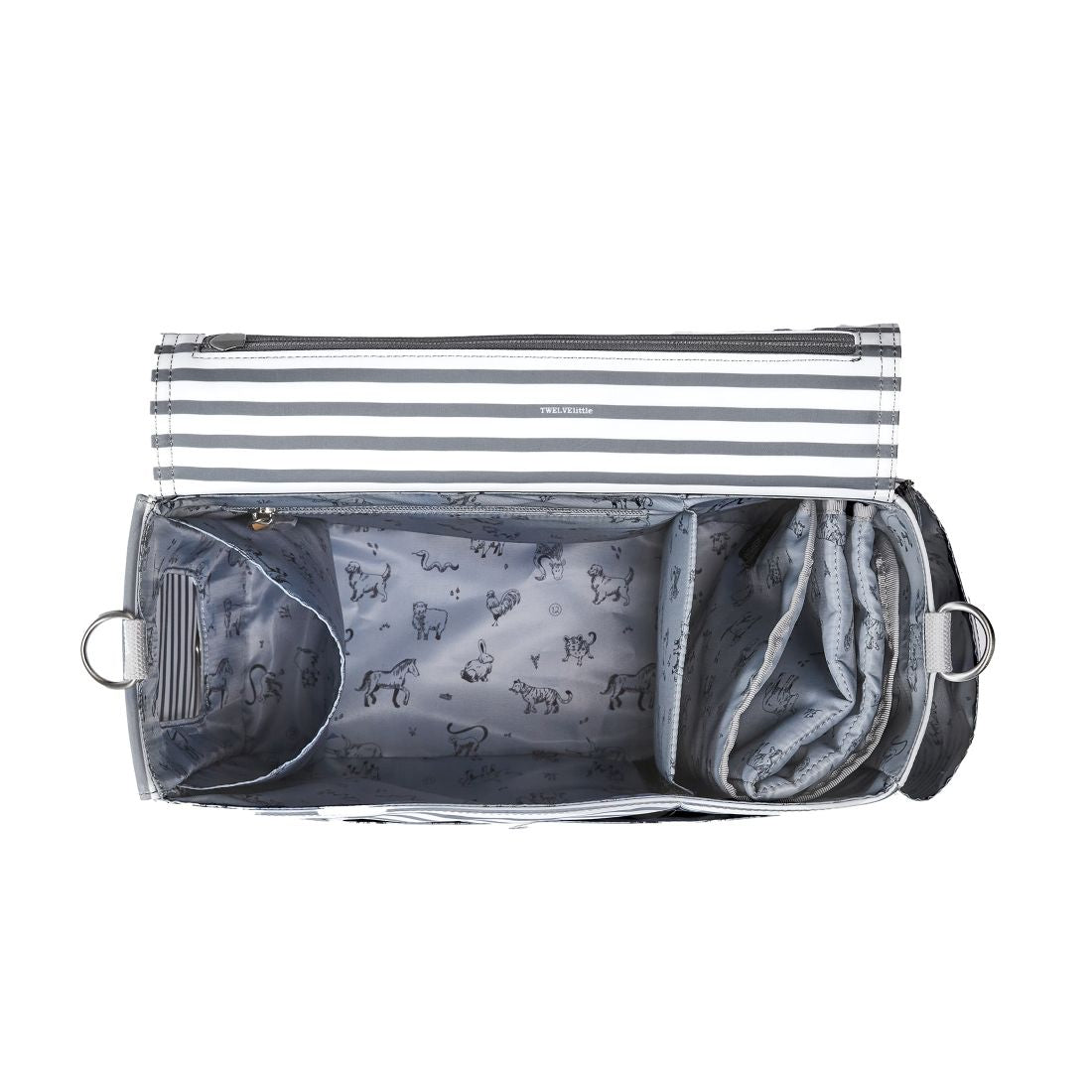 Stroller Diaper Bag Caddy With Free Stroller Clips And Changing Mat Blush Camo Print