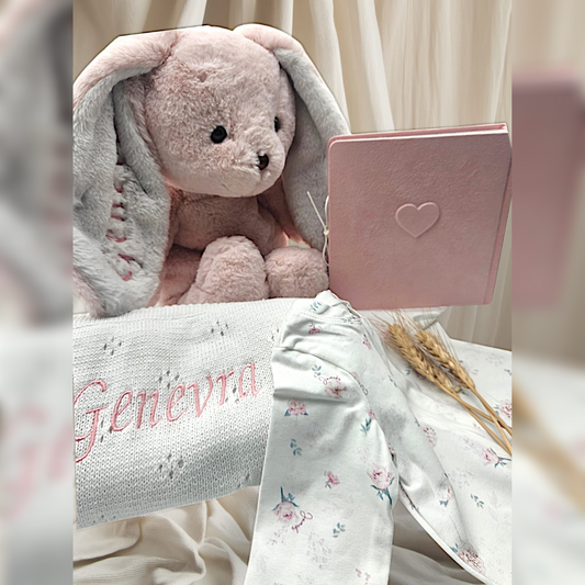 Baby's First Memories Bundle: Soft Toys, Blanket & Baby Album with Gift Box