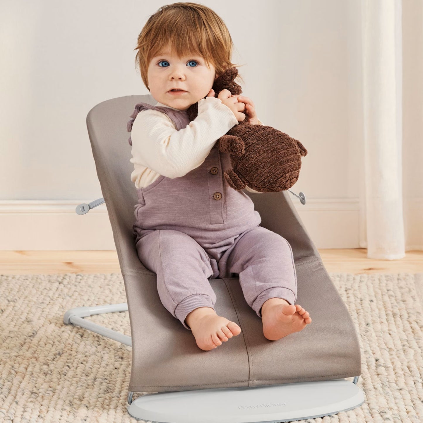 Bouncer Bliss, Woven, Petal Quilt, Sand Grey