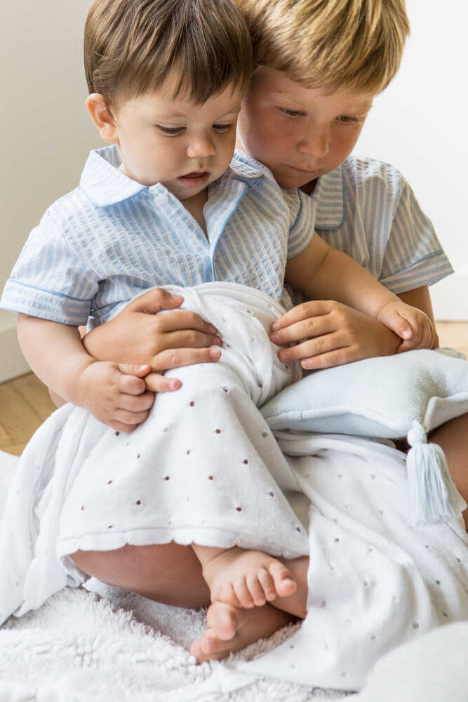 Baby Blanket Biscuit White