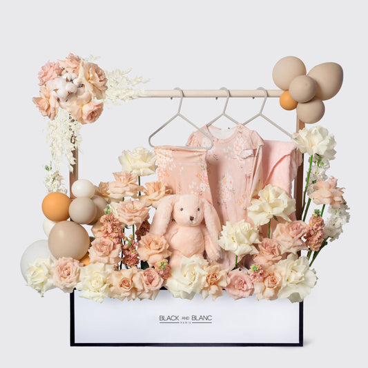 Baby Girl Wardrobe (Trousers, Bodysuit, Teddy & Hooded Towel)