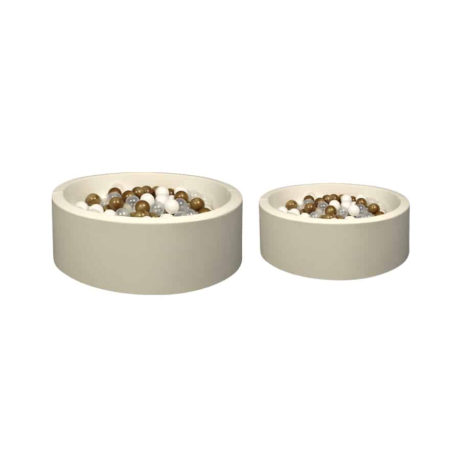 Off White Ball Pit - Gold/Clear/White Balls - Off White