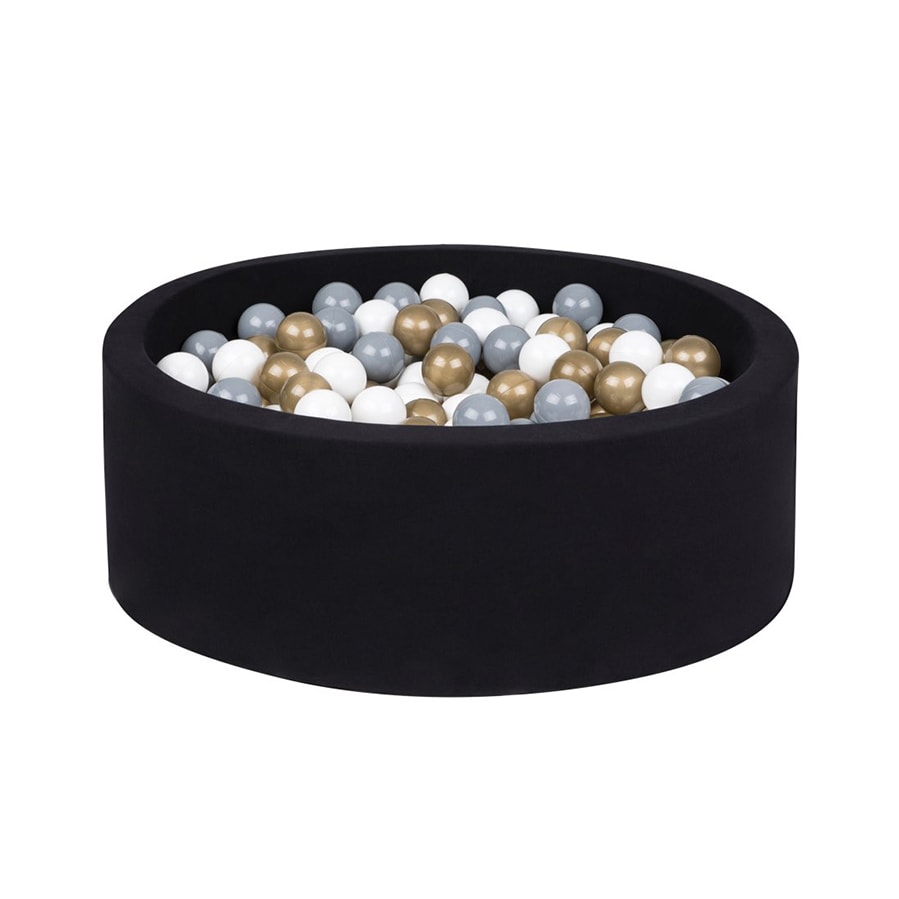 Black Ball Pit - Gold/Grey/White Balls - Black