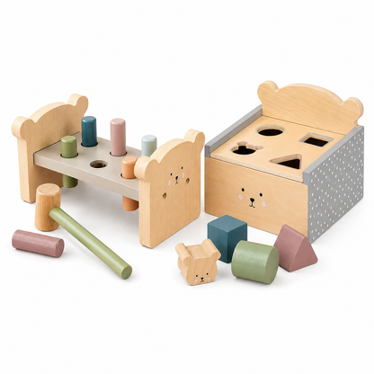 Play & Learn Wooden Toy Gift Set