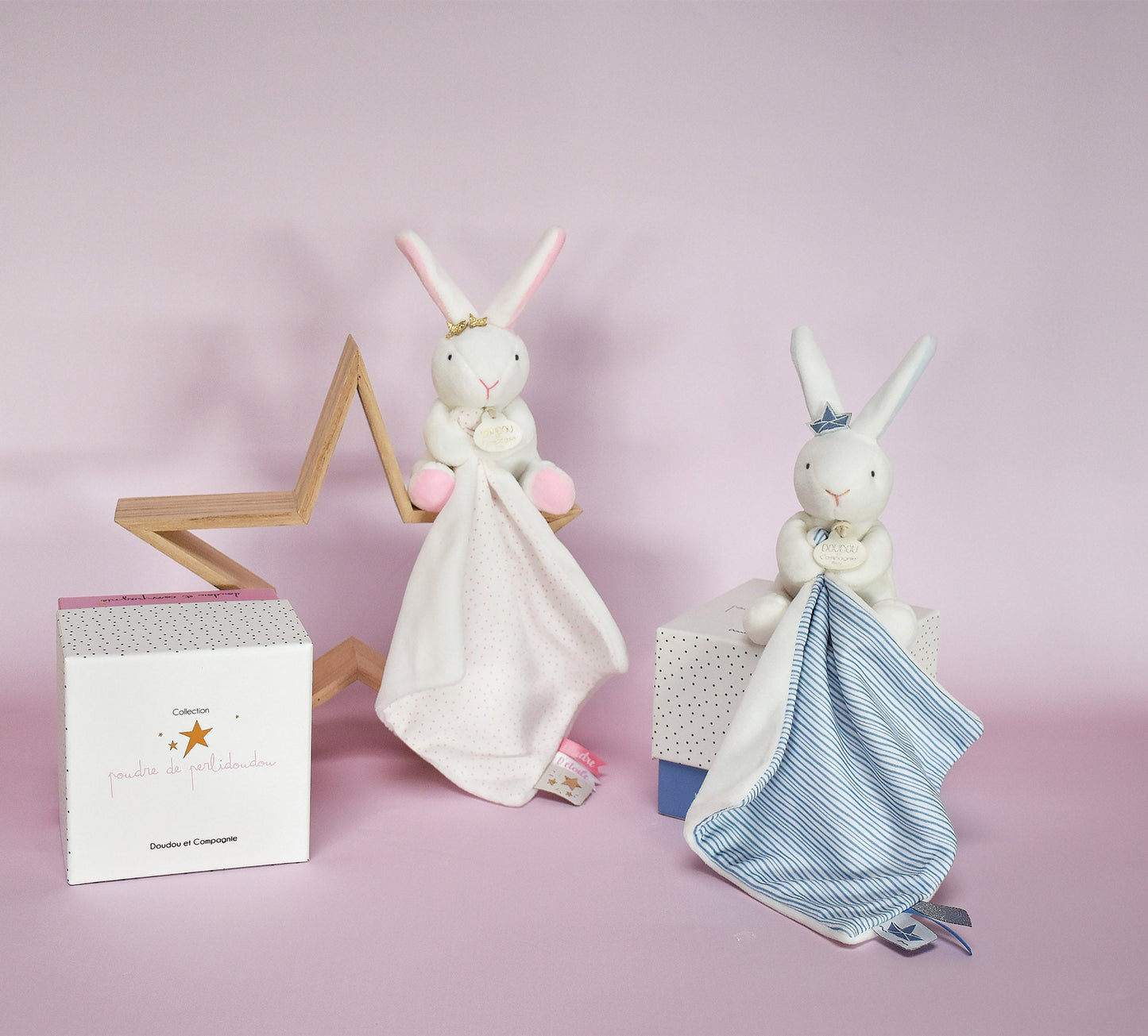 Star Bunny Comforting Toy 10 Cm Pink