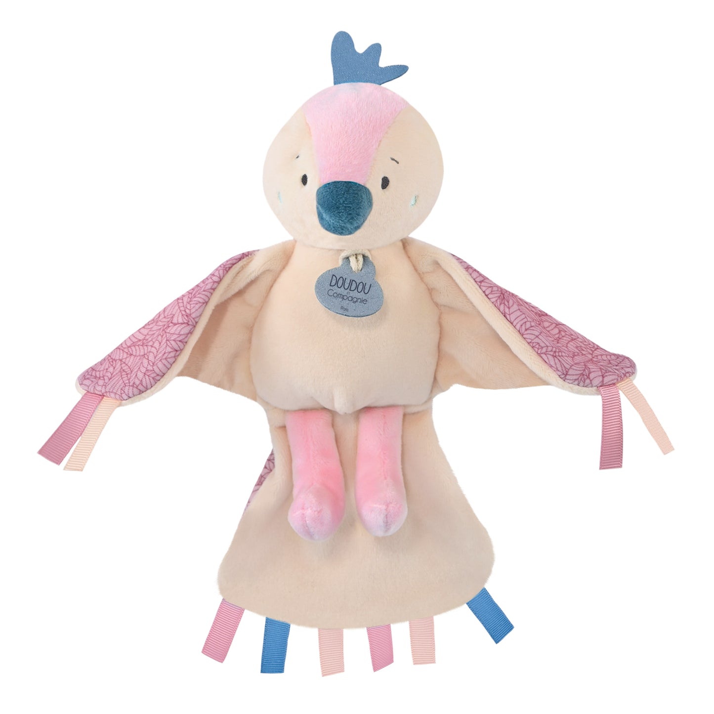 Doudou Bird  Rose 22 Cm