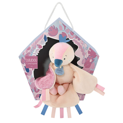 Doudou Bird  Rose 22 Cm