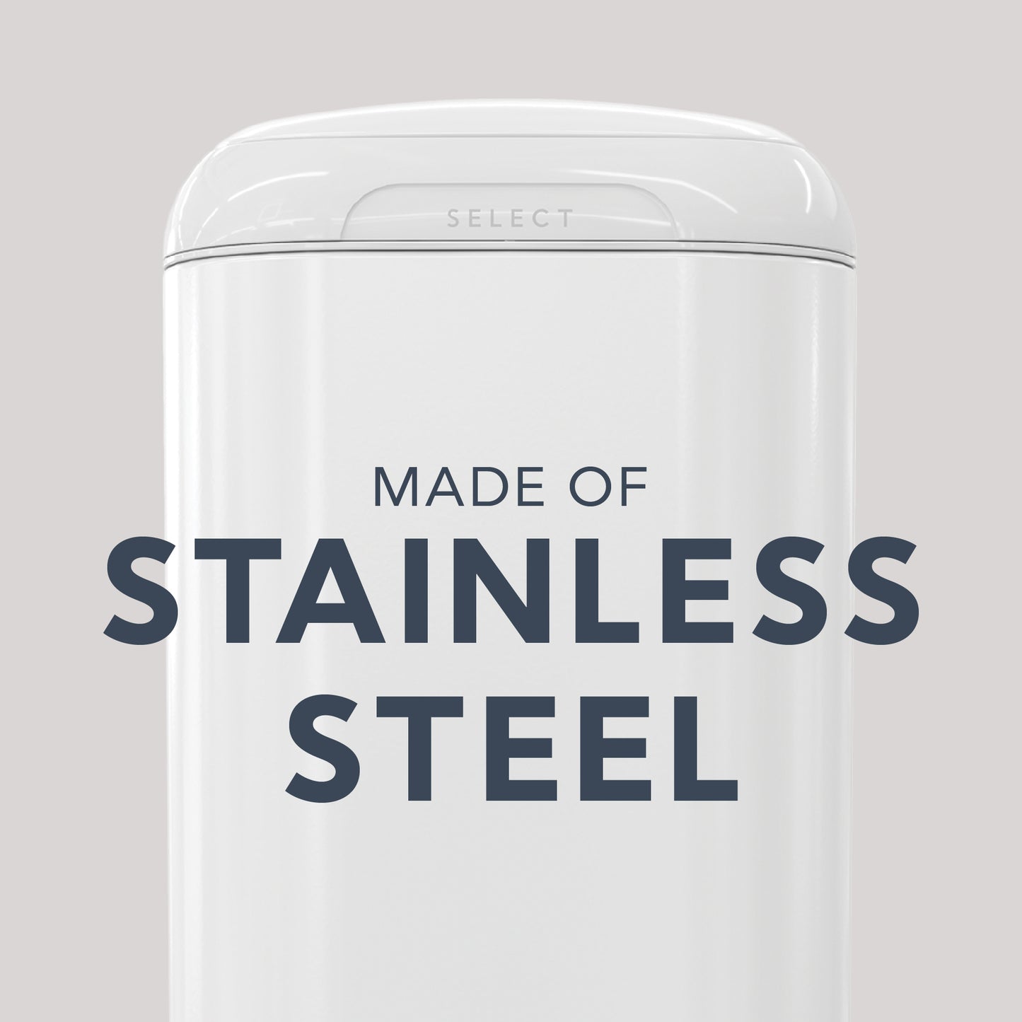 Diaper Genie Select Odor Lock Stainless Steel Pail White