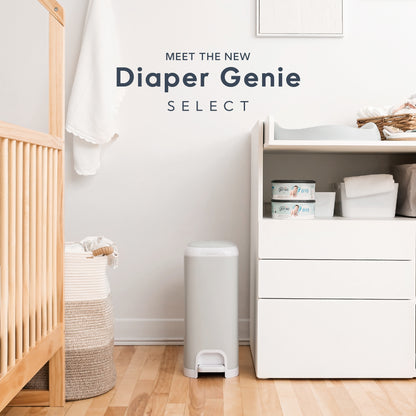 Diaper Genie Select Odor Lock Stainless Steel Pail Grey