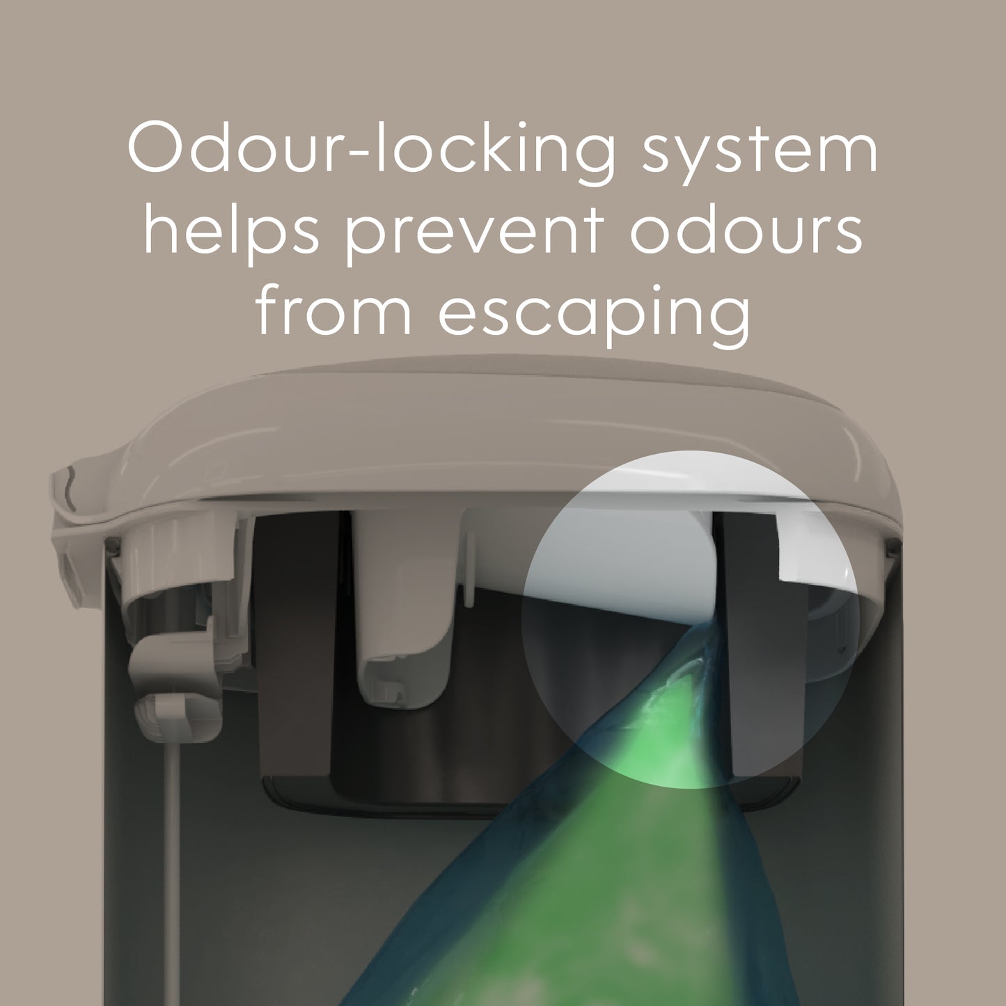 Diaper Genie Select Odor Lock Stainless Steel Pail Grey