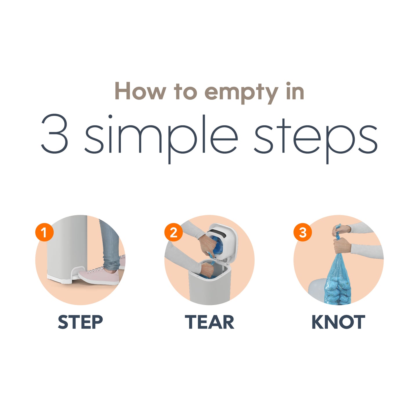 Diaper Genie Select Odor Lock Stainless Steel Pail Grey