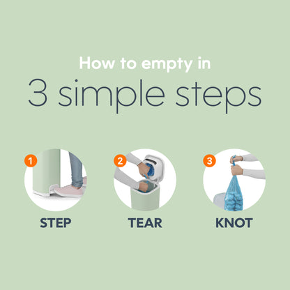 Diaper Genie Select Odor Lock Stainless Steel Pail Green